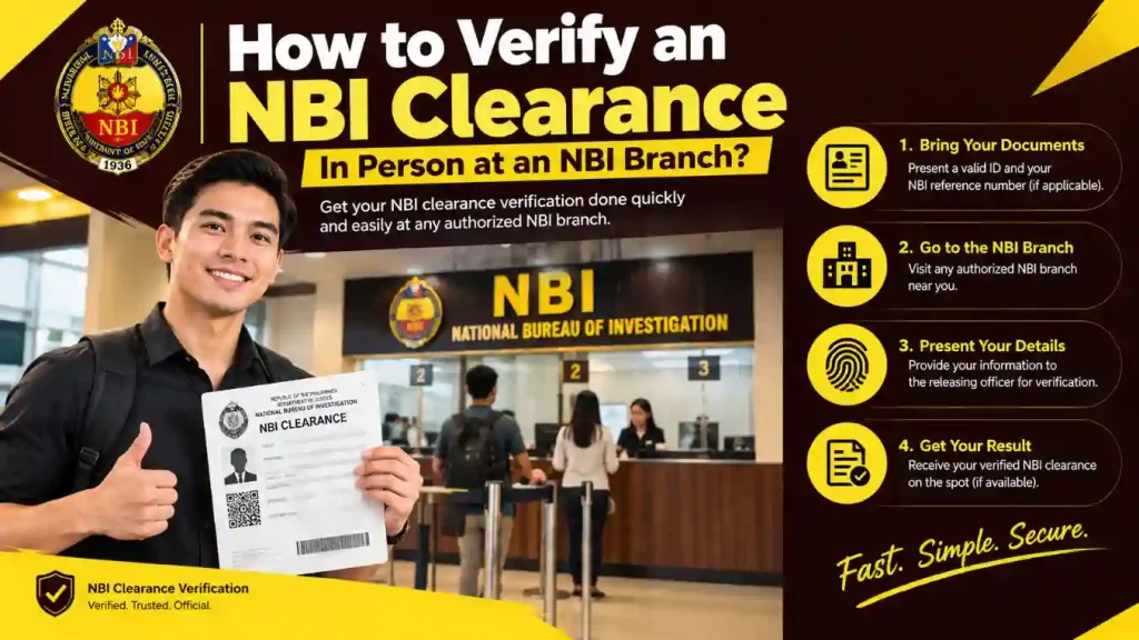 How to Verify an NBI Clearance In Person at an NBI Branch?