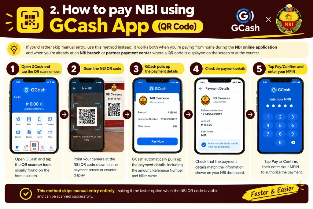 How to pay NBI using GCash with QR code How to pay NBI using GCash with QR code