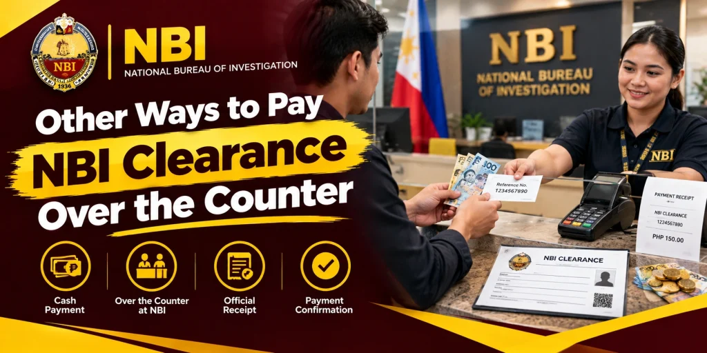 Paying the NBI clearance fee over the counter at a payment center