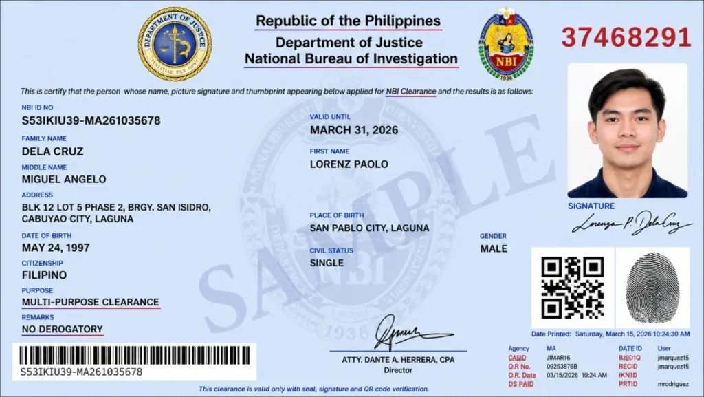 What an NBI Clearance Looks Like (Sample & QR Code)? What an NBI Clearance Looks Like (Sample & QR Code)?