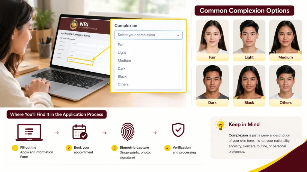 What Does Complexion In NBI Clearance Form Mean
